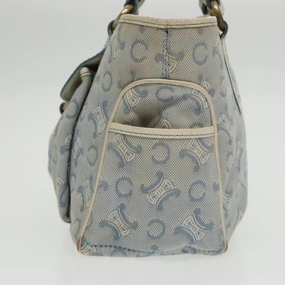 CELINE Paris Macadam Canvas Boogie bag Hand Bag Light Blue Auth 100659 - Picture 4 of 16